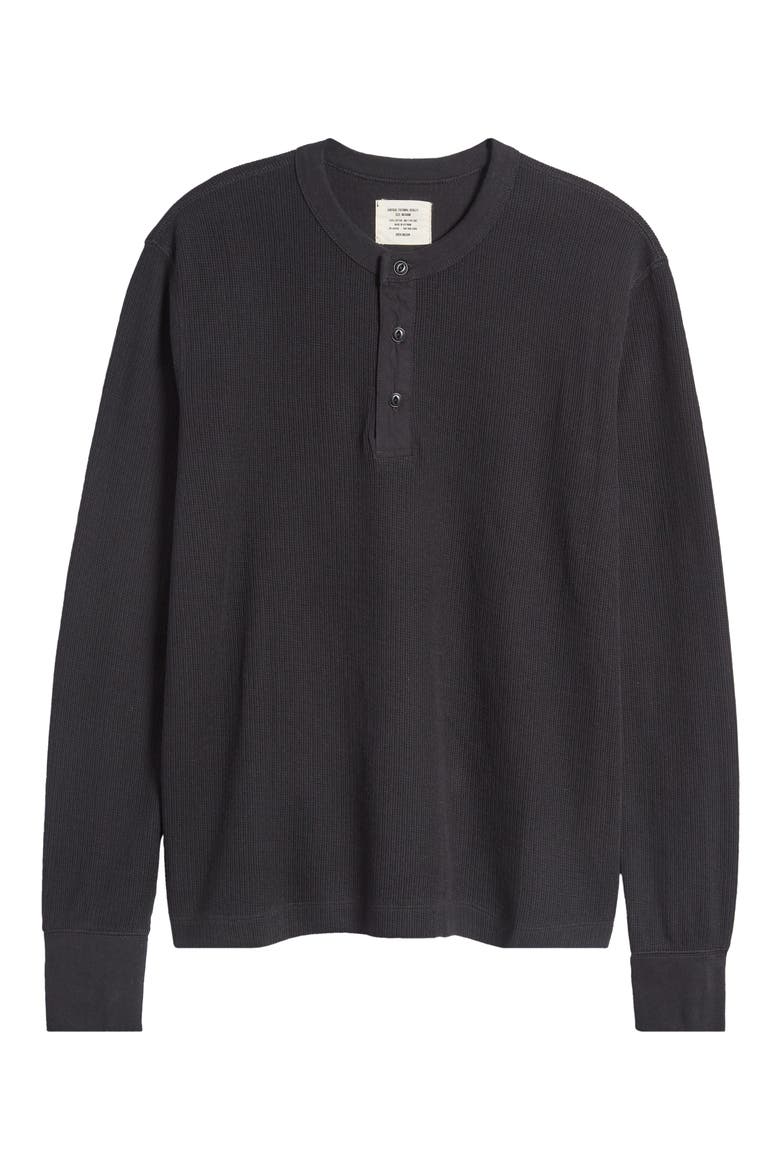 Cotton Double Knit Henley, Alternate, color, BLACK