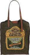 Anya Hindmarch Olive Oil Woven Raffia North/South Tote