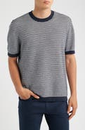 Theory Kolben Stripe Linen & Cotton Blend T-Shirt