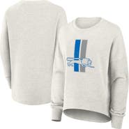 FANATICS Women's Fanatics Heather Gray Detroit Lions Oversized Hometown Pullover Sweatshirt