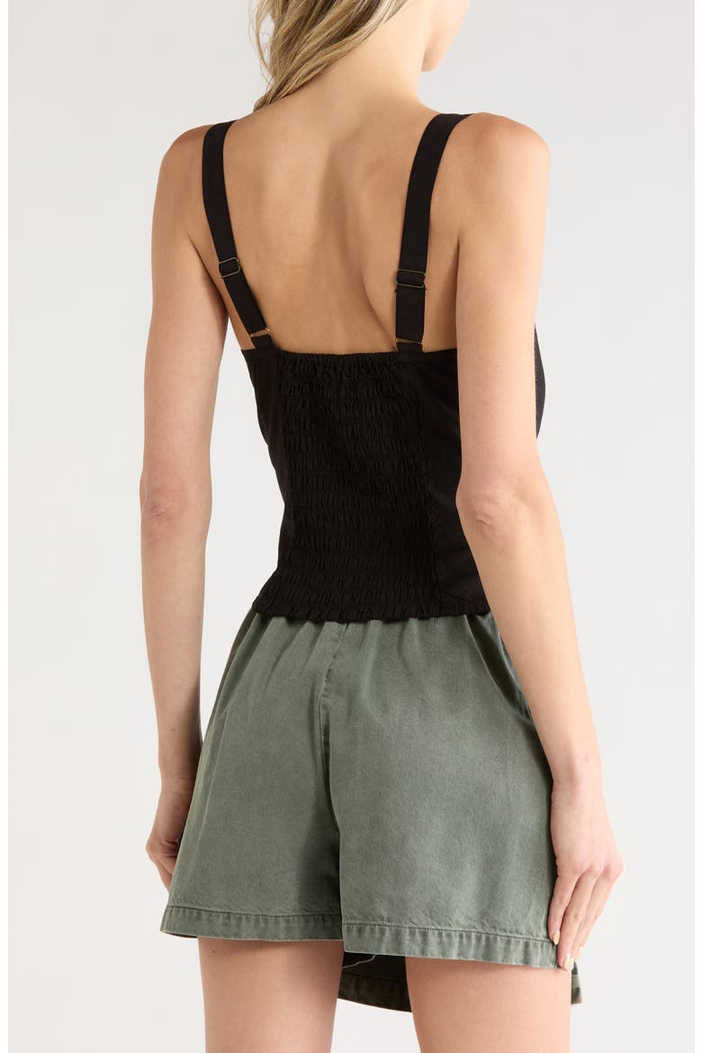 Lima Twisted Front Camisole, Alternate, color, BLACK