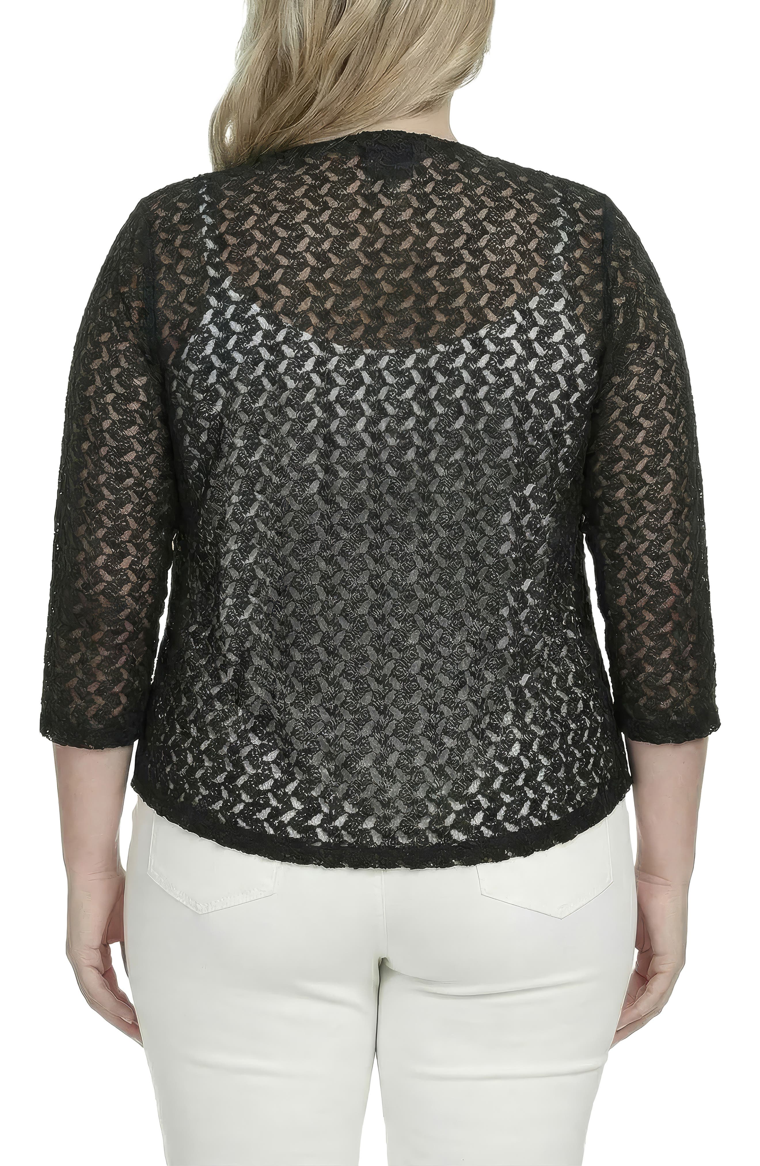Lace Open Front Cardigan - image 2