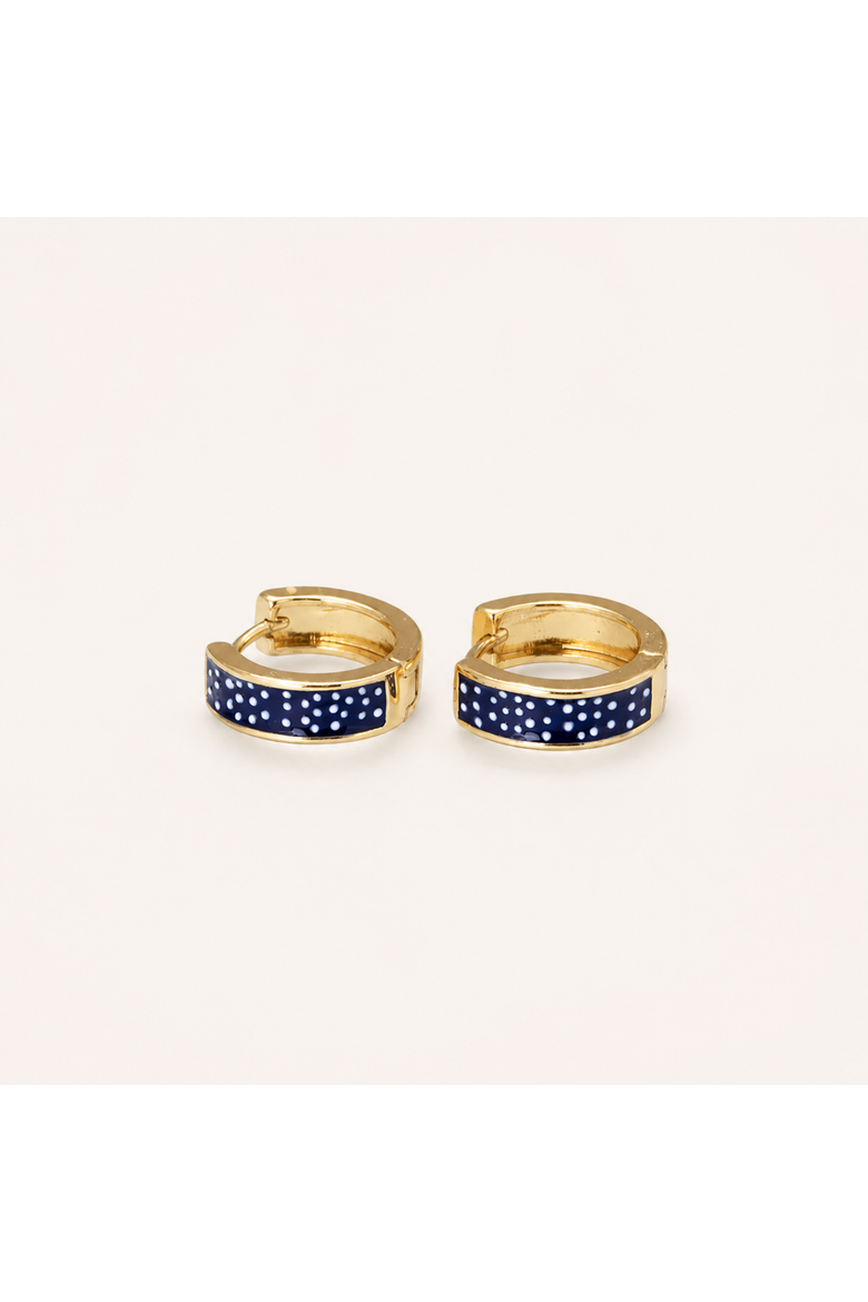 Riviera Enamel Hoops, Alternate, color, Gold