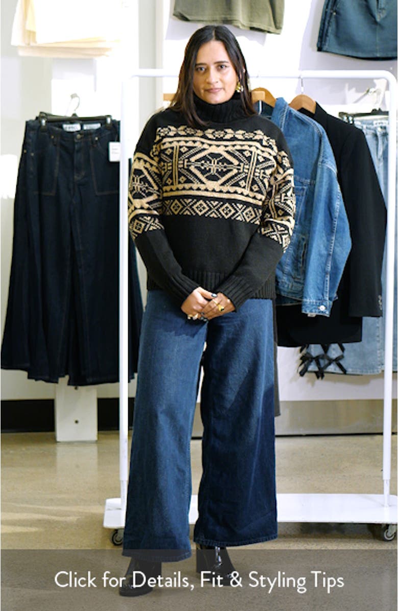 Fair Isle Turtleneck Sweater, sales video thumbnail