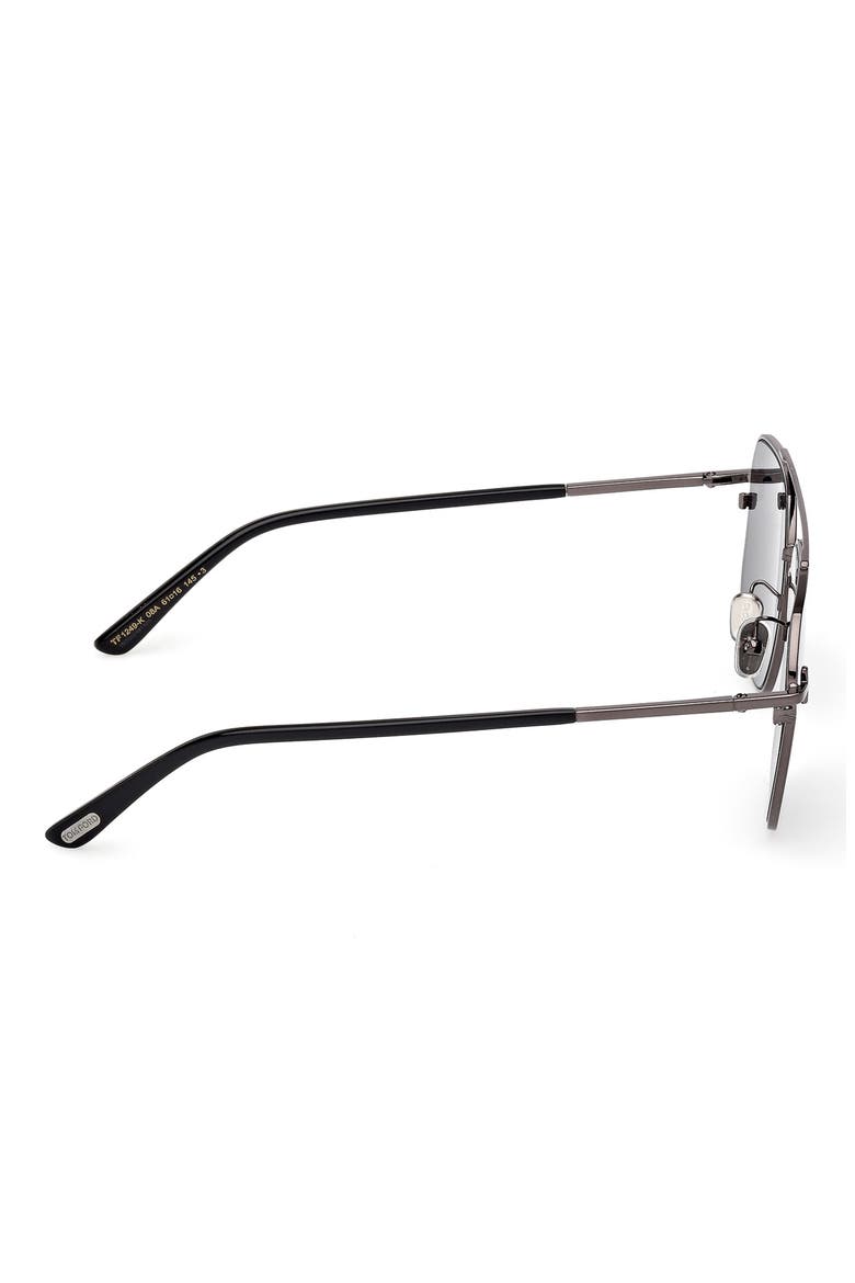 61mm Navigator Sunglasses, Alternate, color, GUNMENTAL BLACK / SMOKE