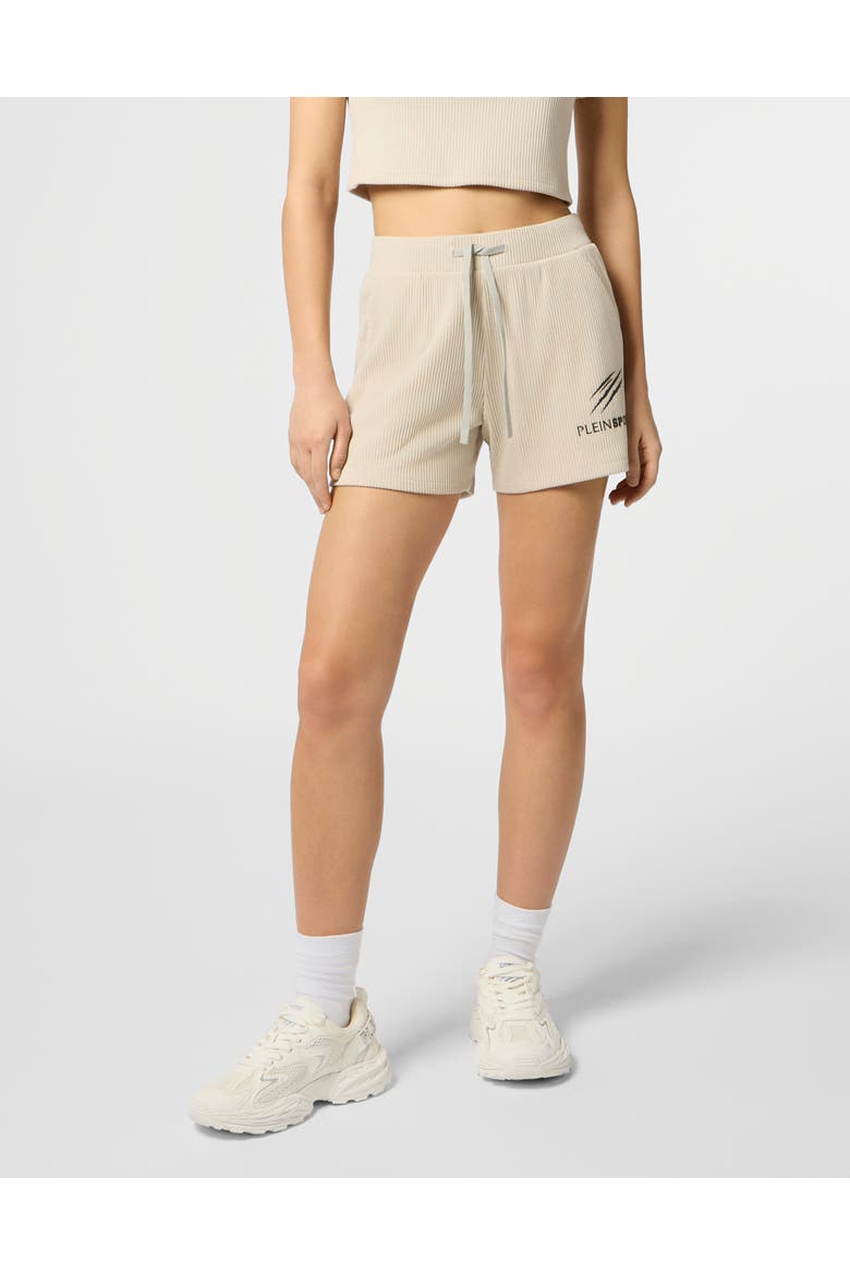 Ribbed Loose Fit Shorts Scratch Women, Main, color, OffWhite