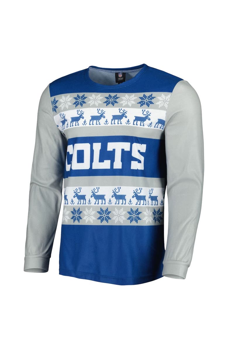 FOCO Men's FOCO Royal Indianapolis Colts Team Ugly Pajama Set, Alternate, color,