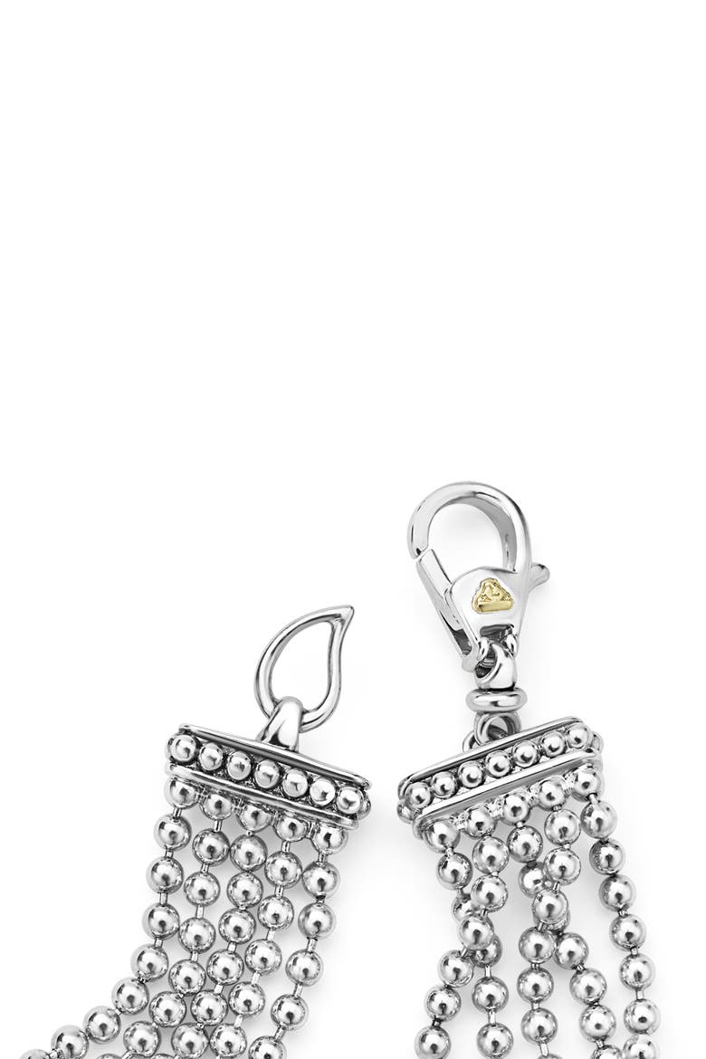 Two-Tone Caviar Five Strand Chain Bracelet, Alternate, color, SILVER