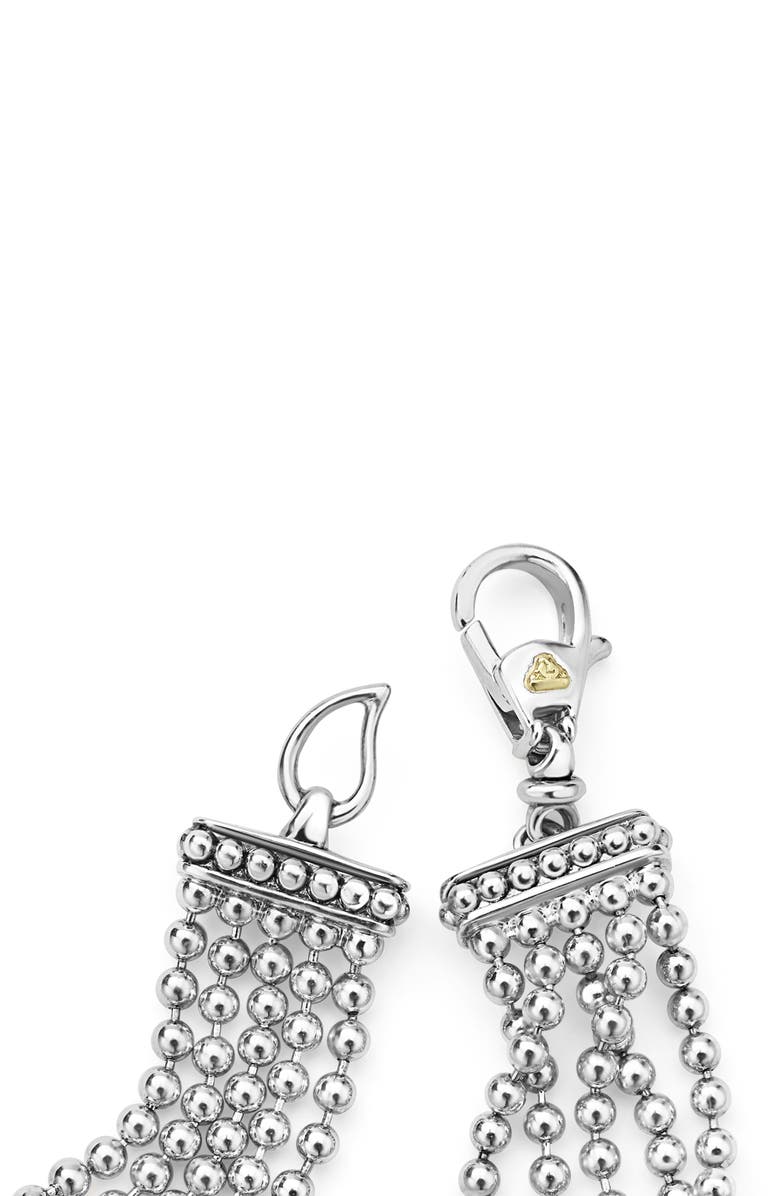 LAGOS Two-Tone Caviar Five Strand Chain Bracelet, Alternate, color, Silver