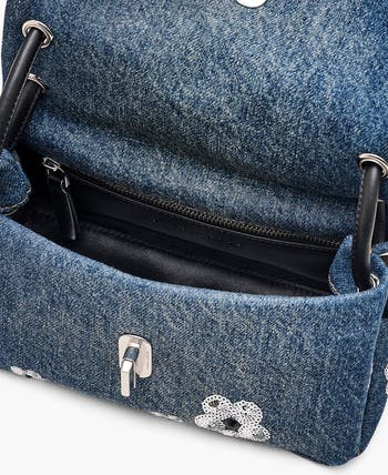 Marc Jacobs The Mini Dual Sequin Daisy Denim Top Handle Bag
