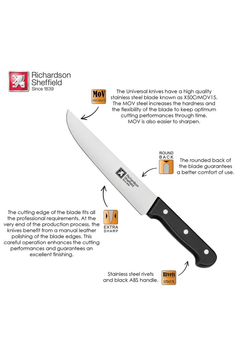Universal 8-Inch Butcher Knife, Alternate, color, Silver