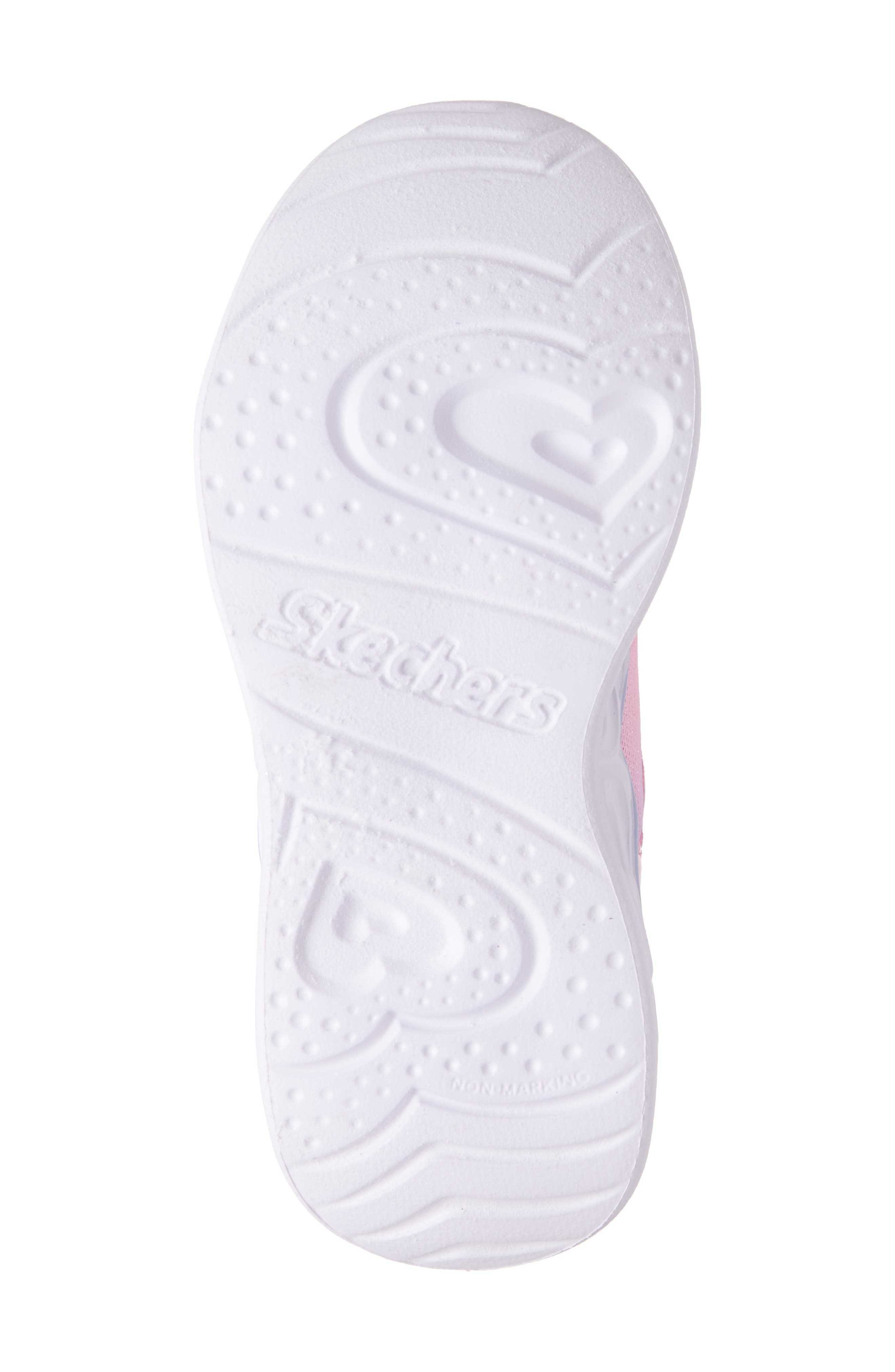 Heart Lights Rainbow Light-Up Sneaker, Alternate, color, PINK METALLIC