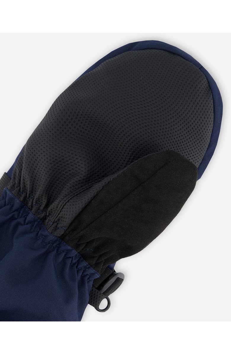 Deux par Deux Little Kids Unisex Technical Mittens Navy, Alternate, color, Dress Blue