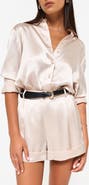 CAMI NYC Crosby Silk Charmeuse Button-Up Shirt
