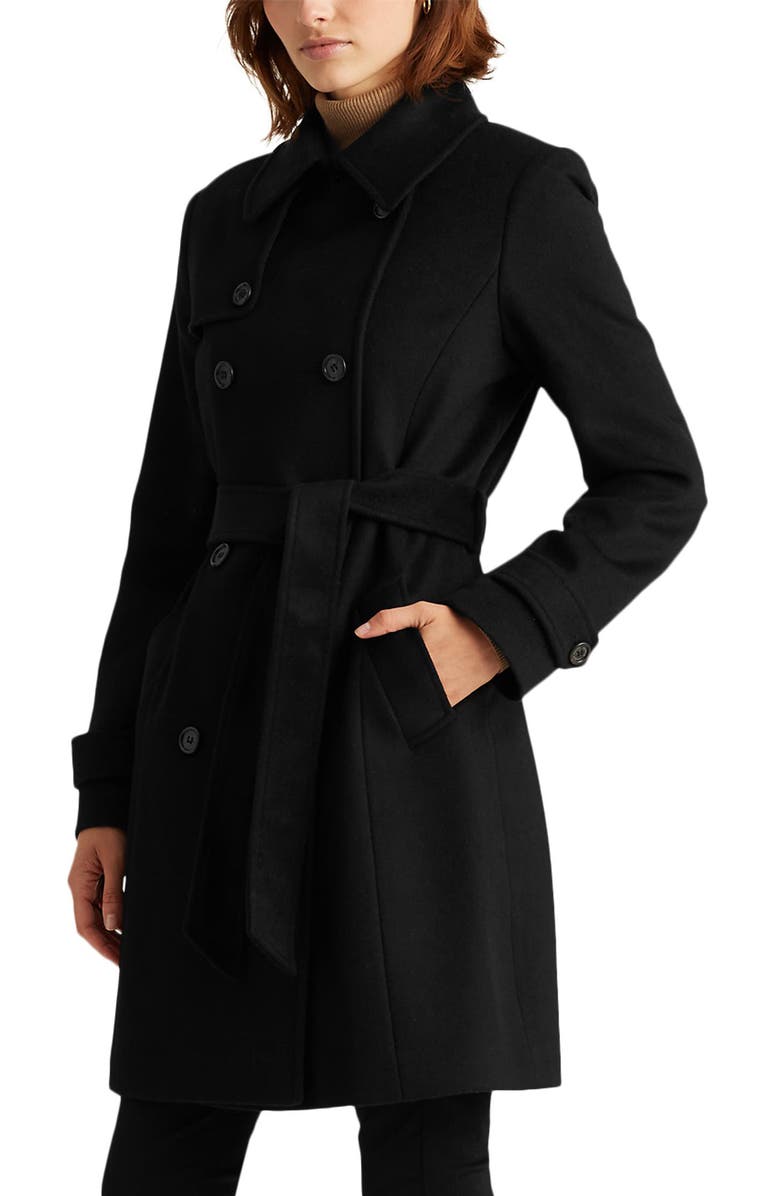 Lauren Ralph Lauren Wool Blend Trench Coat, Main, color,
