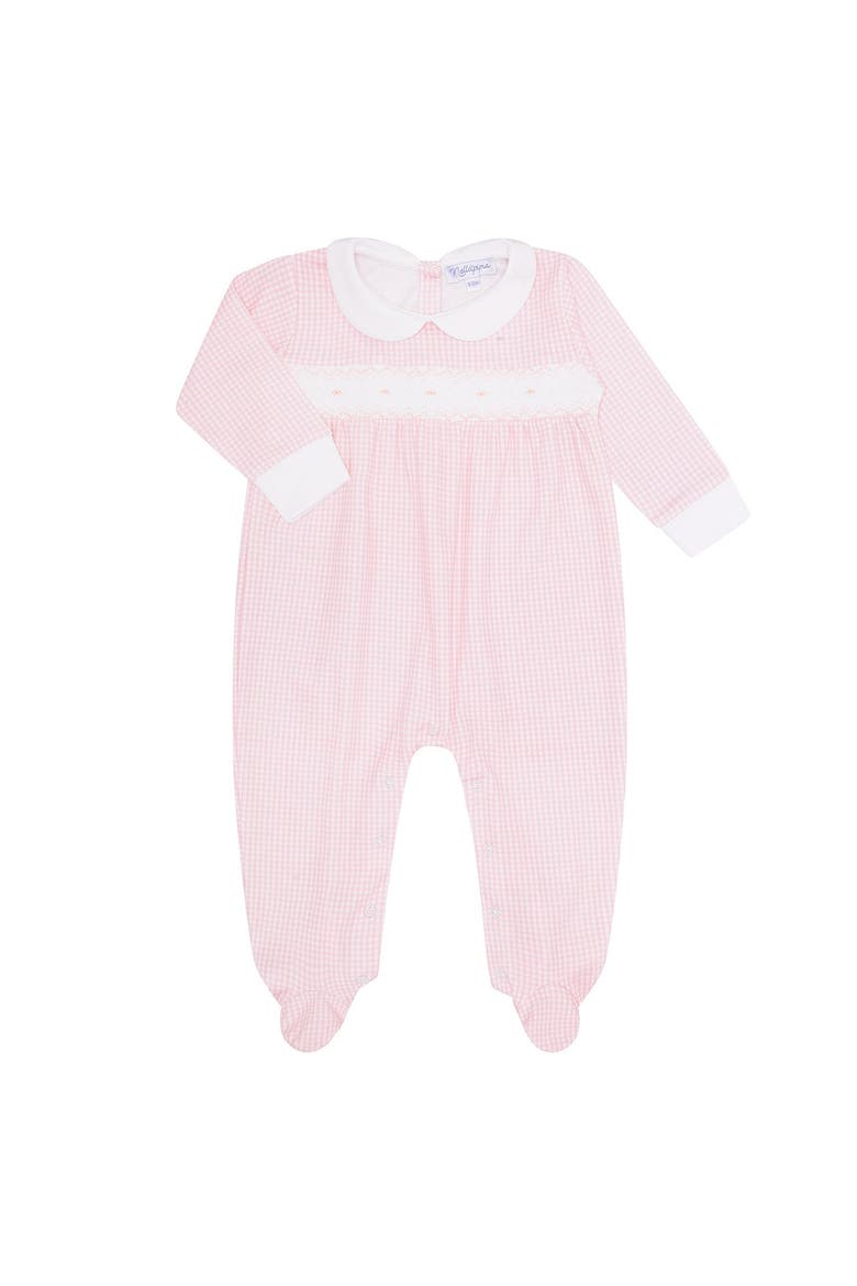 Pink Gingham Smocked Footie - Baby, Alternate, color, Pink
