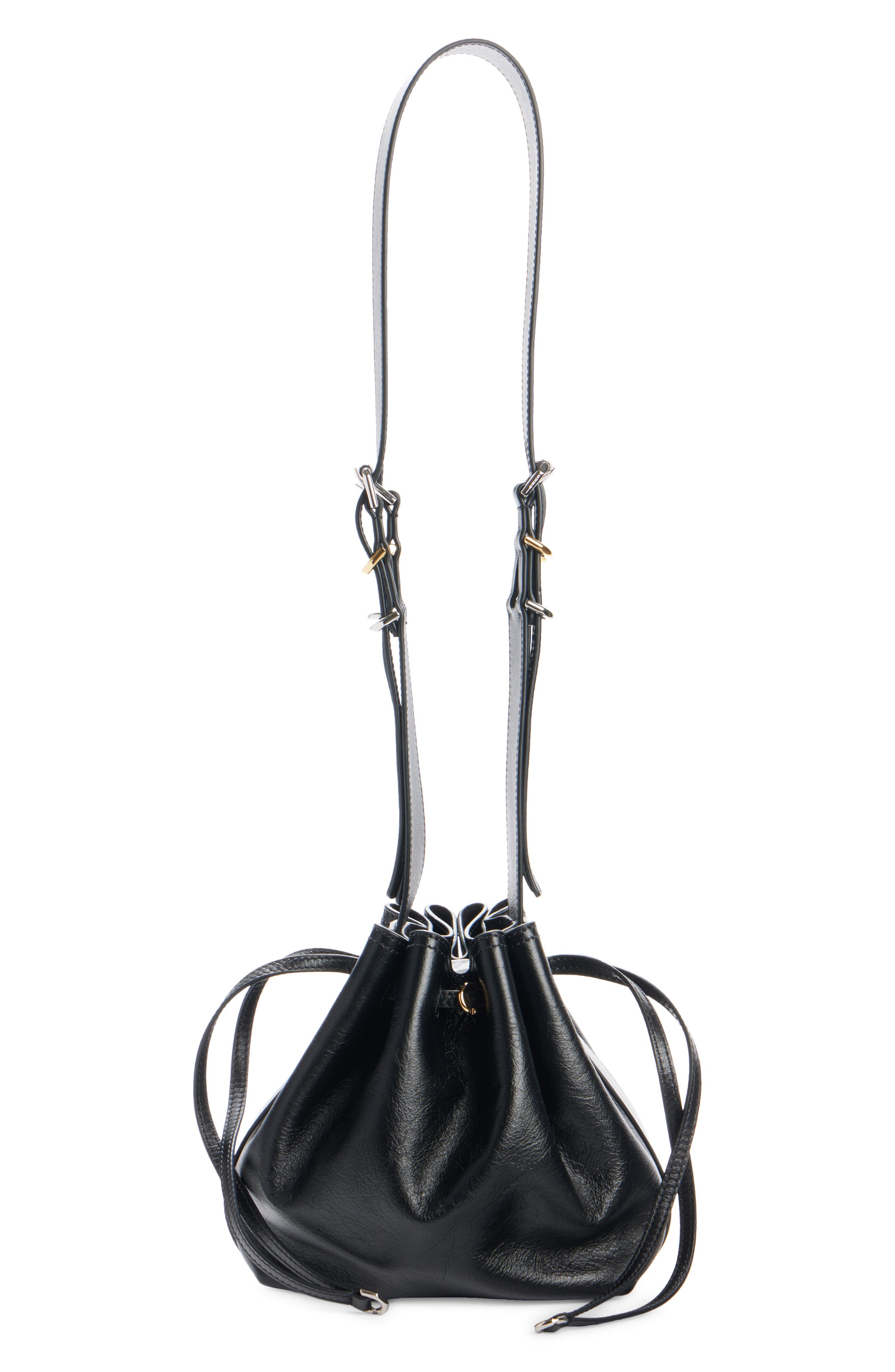 Givenchy Small Pumpkin Drawstring Leather Bucket Bag, Alternate, color, 