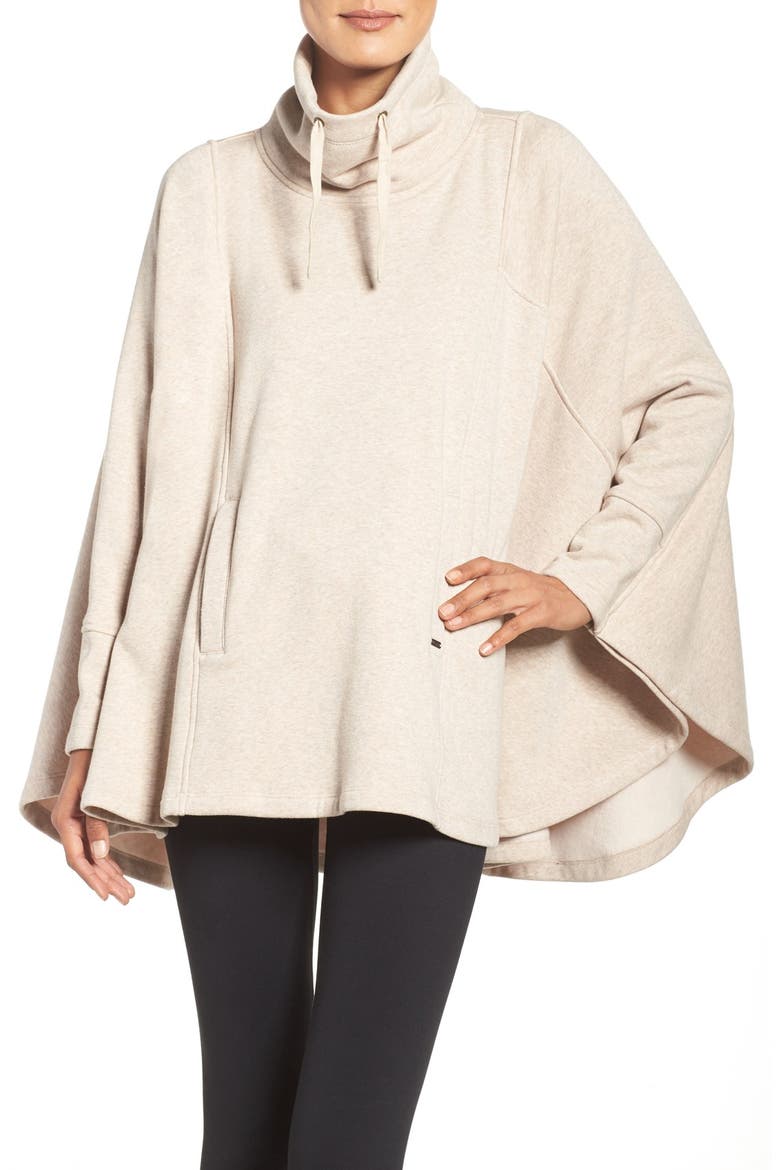 Pichot Turtleneck Poncho, Main, color, OATMEAL HEATHER