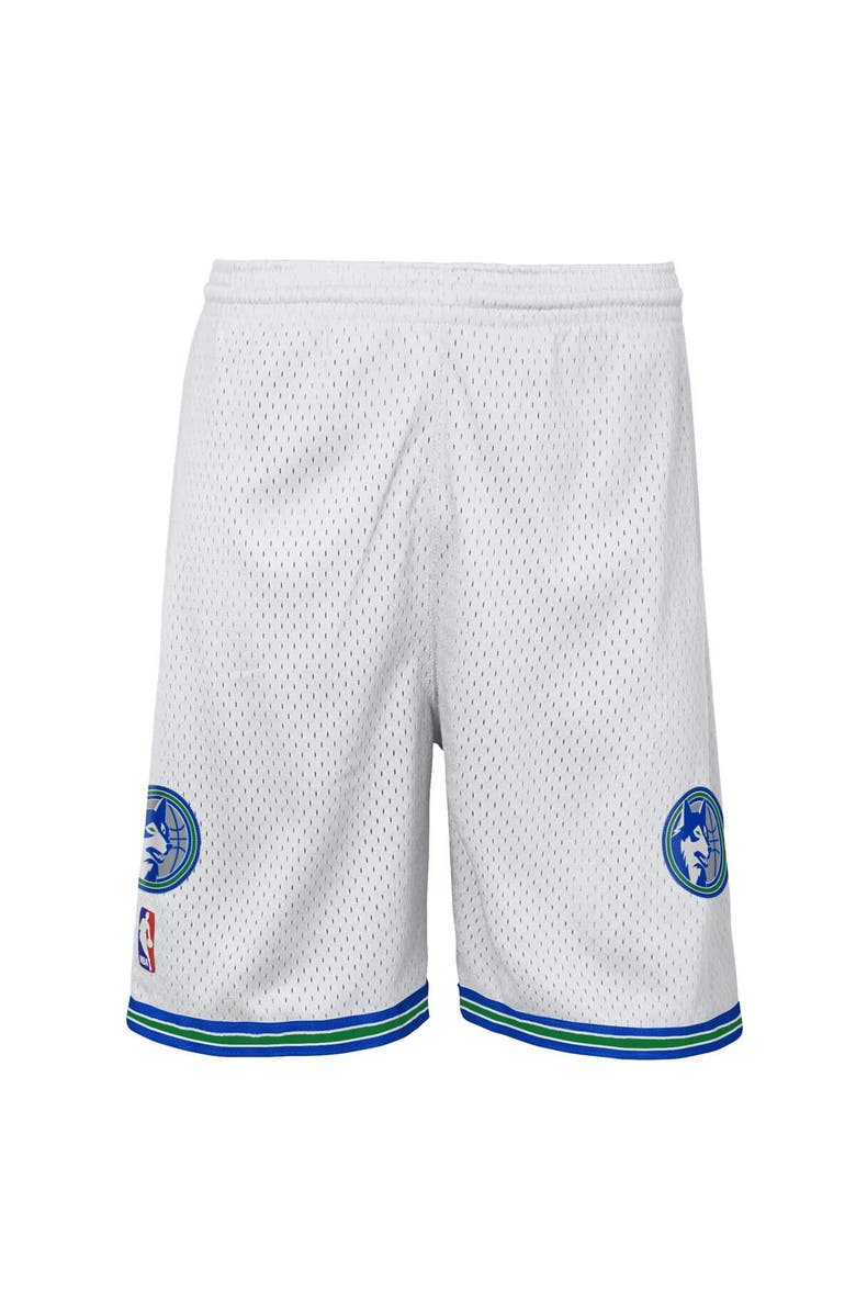 Mitchell & Ness Youth Mitchell & Ness  White Minnesota Timberwolves Swingman Shorts, Alternate, color, White