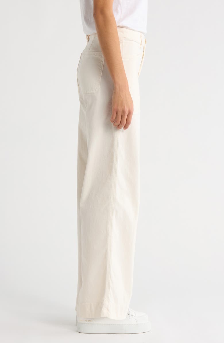 Frank & Eileen Patch Pocket Wide Leg Pants, Alternate, color, Chalk
