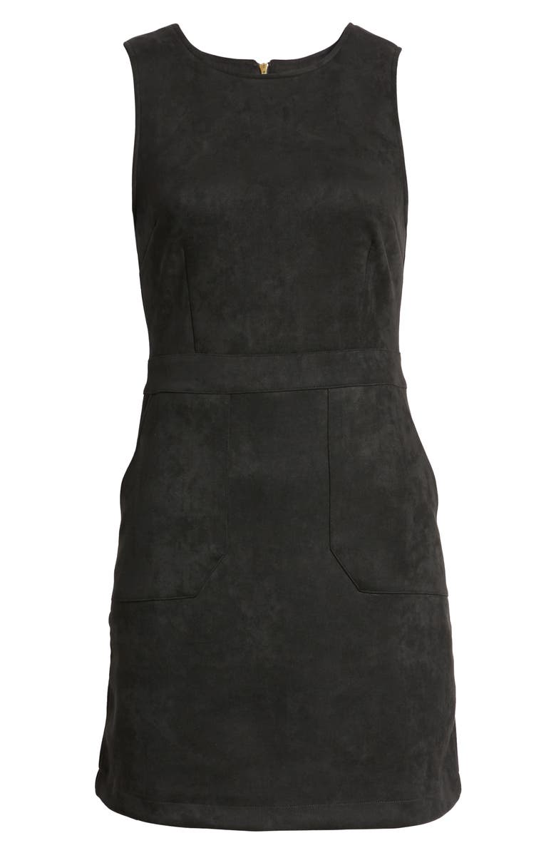 Bishop + Young Gemma Faux Suede Sleeveless Sheath Dress, Alternate, color, 
