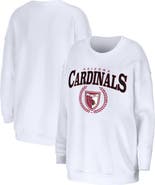 WEAR by Erin Andrews Women's WEAR by Erin Andrews White Arizona Cardinals Oversized Pullover Sweatshirt