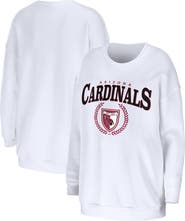 WEAR by Erin Andrews Women's WEAR by Erin Andrews White Arizona Cardinals Oversized Pullover Sweatshirt