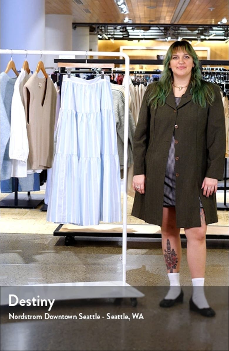 Sea Stripe Tiered Maxi Skirt, sales video thumbnail