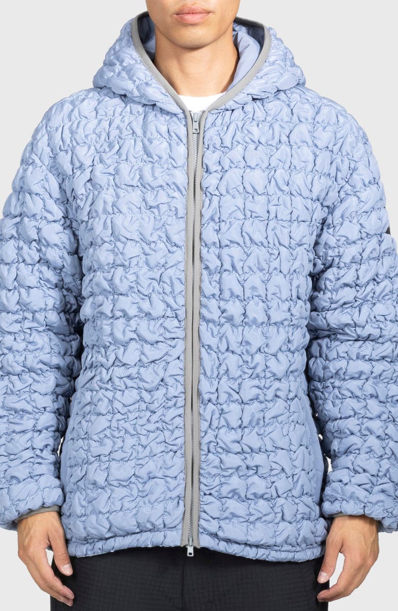 PLEASURES Tender Hooded Quilted Puffer Jacket, Main, color, Slate