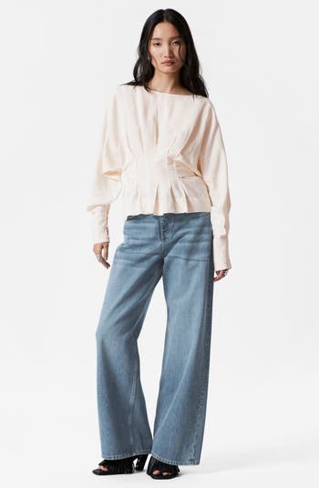 Pleated Tie Back Top