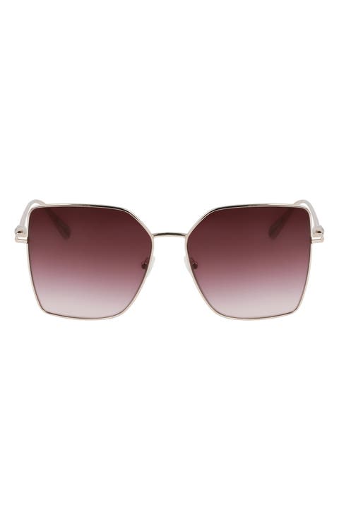 Roseau 57mm Gradient Butterfly Sunglasses