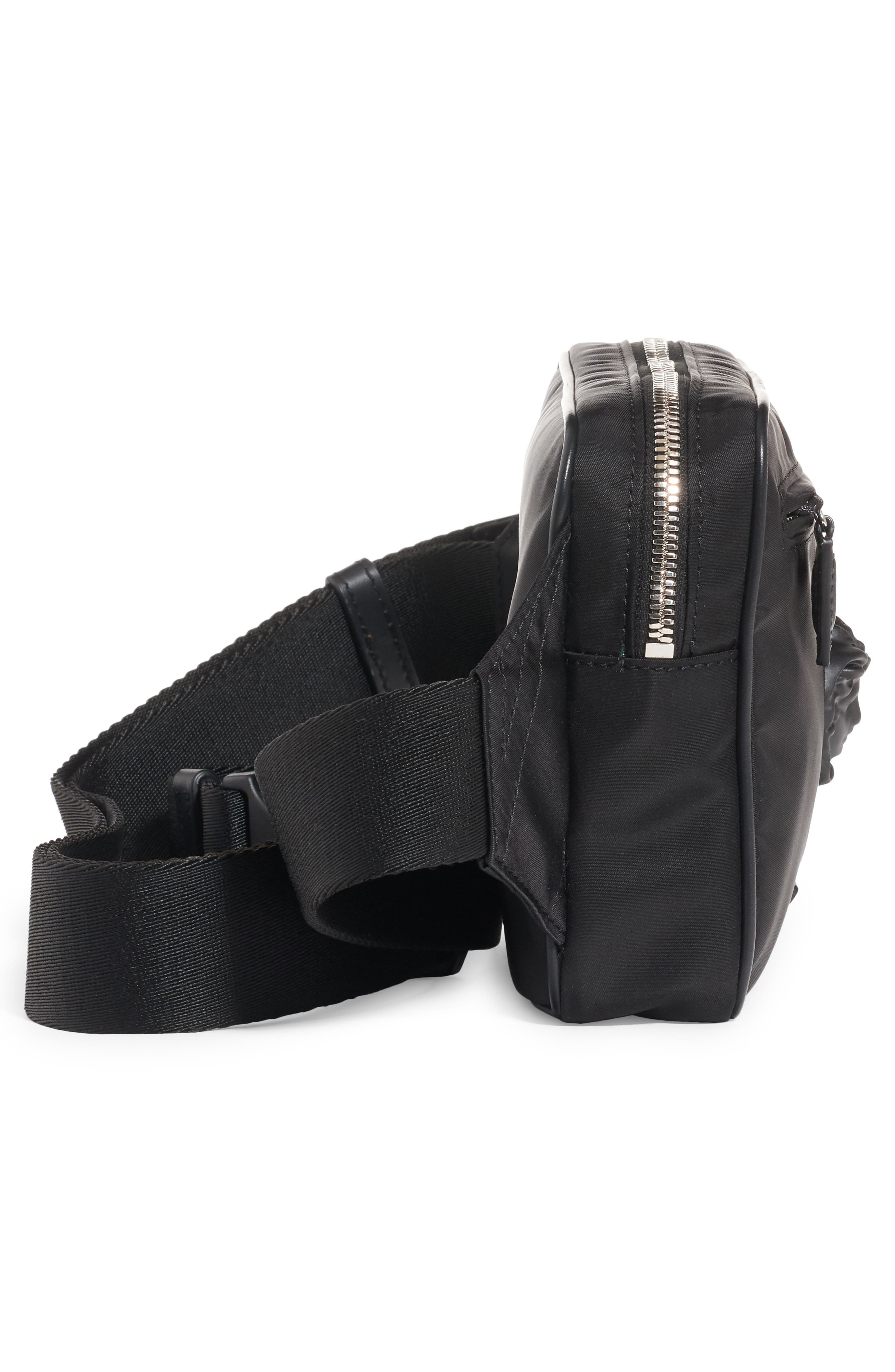 Versace Medusa Nylon Belt Bag, Alternate, color, 