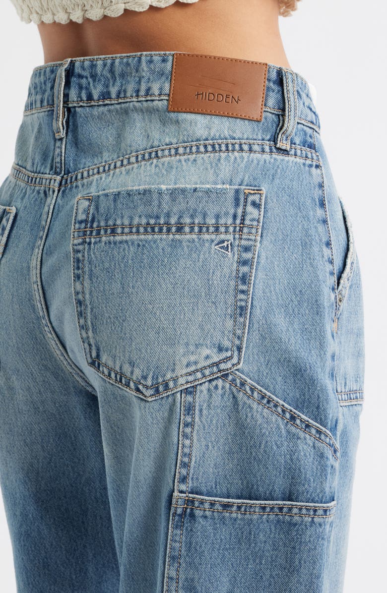 HIDDEN JEANS Crop Barrel Jeans, Alternate, color, Med.wash