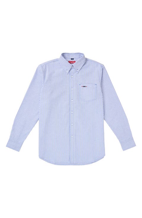 The Tournament Stripe Cotton Blend Button-Down Oxford Shirt