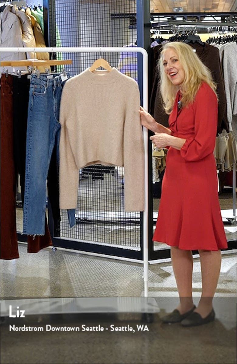 Boxy Mock Neck Rib Sweater, sales video thumbnail