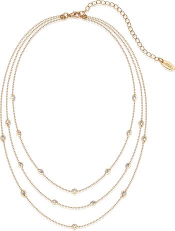 Crystal Station Layered Necklace