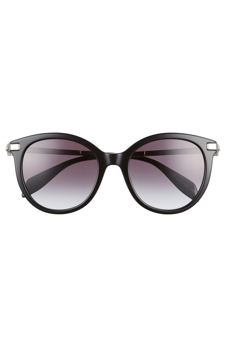 McQueen Alexander McQueen 53mm Rounded Cat Eye Sunglasses, Alternate, color, 