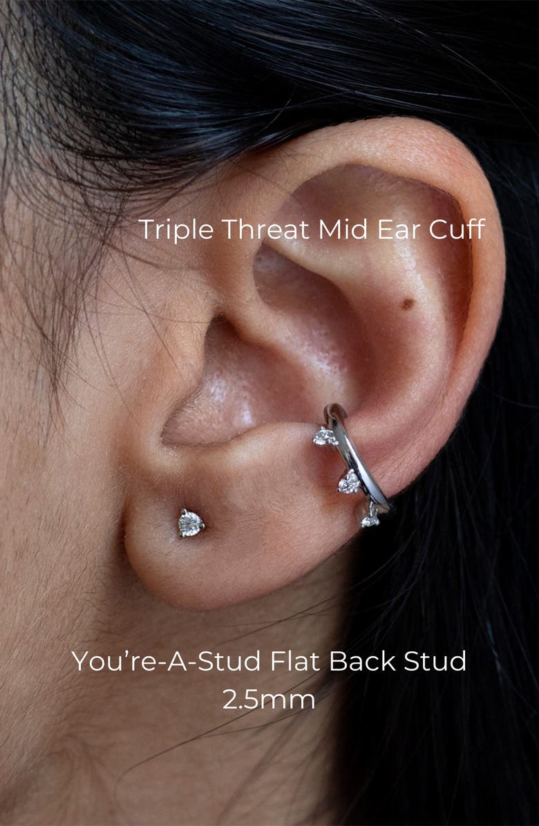 Seed2Stone Triple-Threat Ear Cuff, Alternate, color, Silver