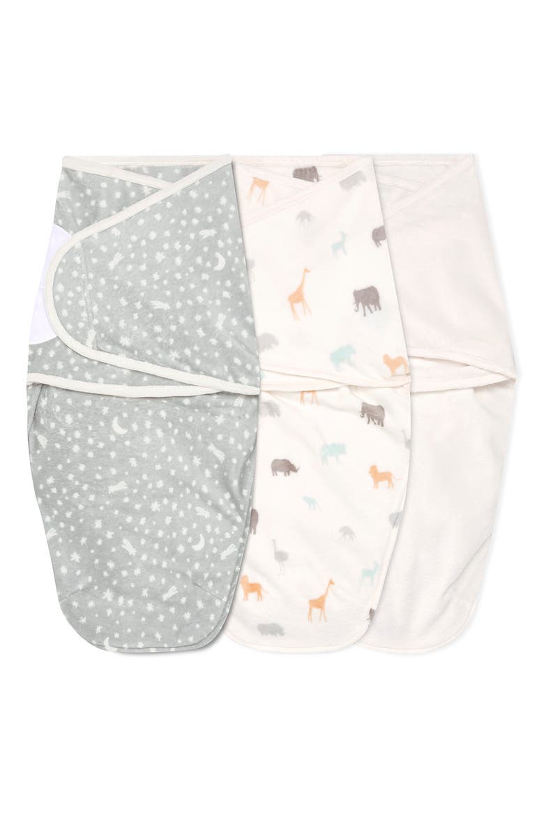Essentials 3-Pack Wrap Swaddles, Main, color, WILD PRARIE