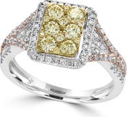 EFFY 14K White, Yellow & Rose Gold Champagne Glow Diamond Ring