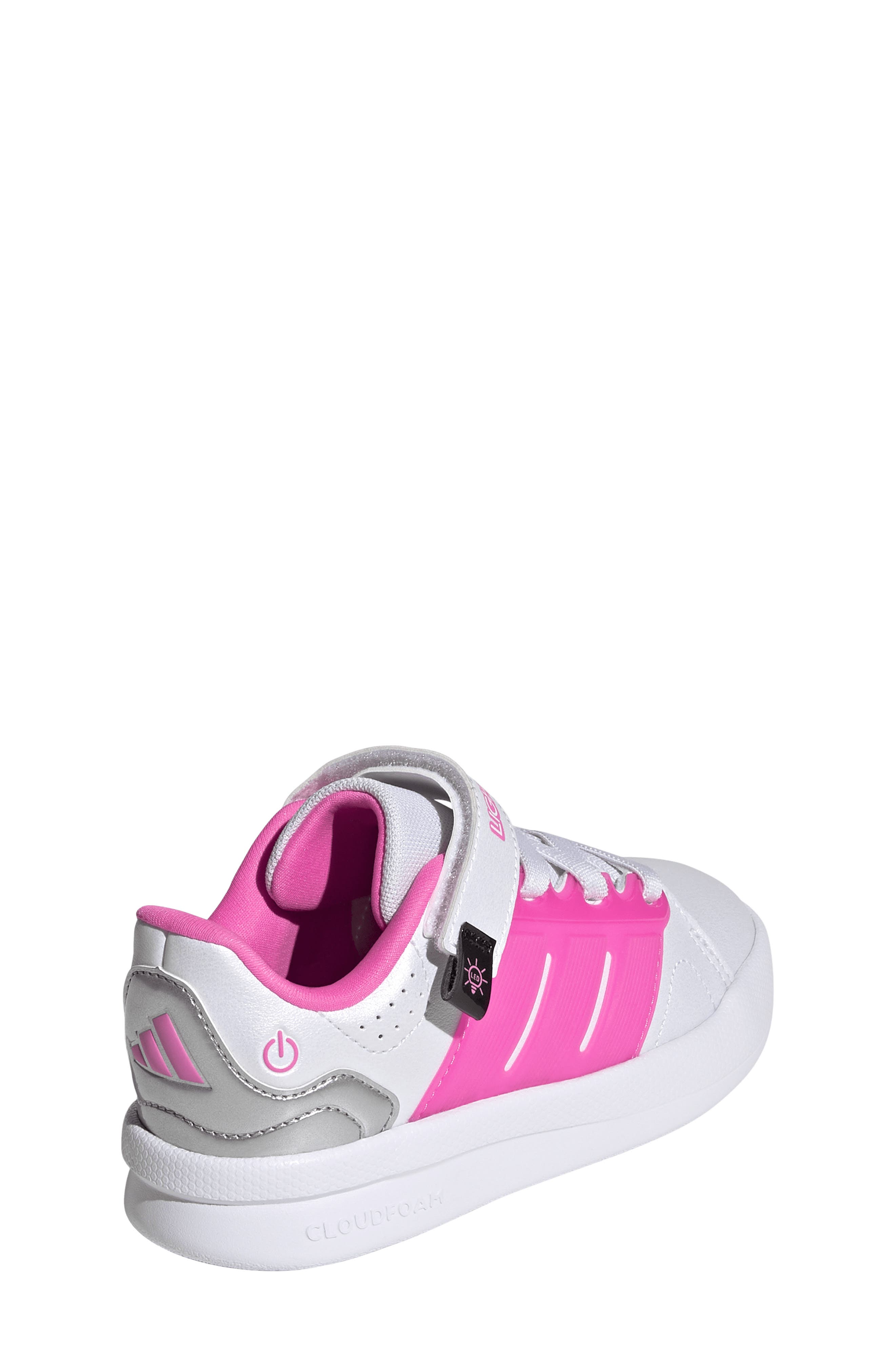 Kids' Lightorama Court Sneaker, Alternate, color, WHITE/ LUCID PINK/ SILVER