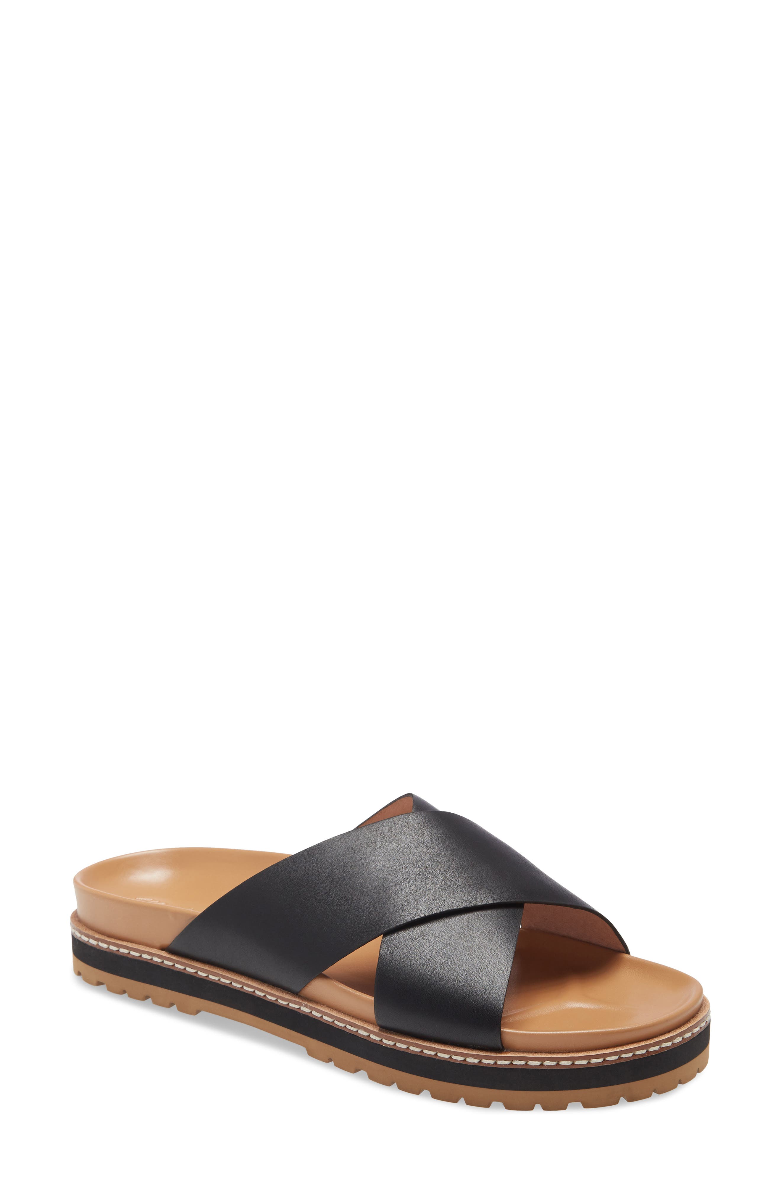 Madewell The Dayna Lug Sole Slide Sandal, Main, color, 