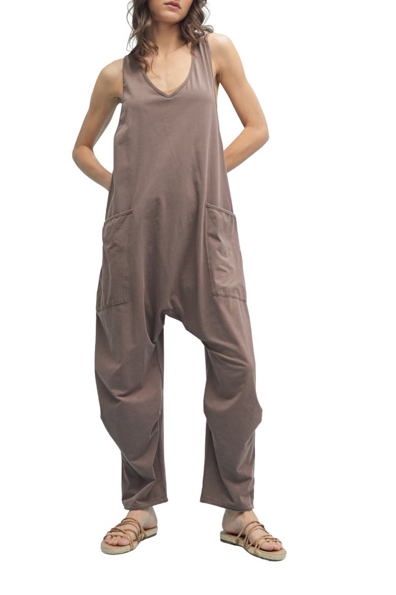 Drop Sleeveless Romper, Main, color, CHARCOAL
