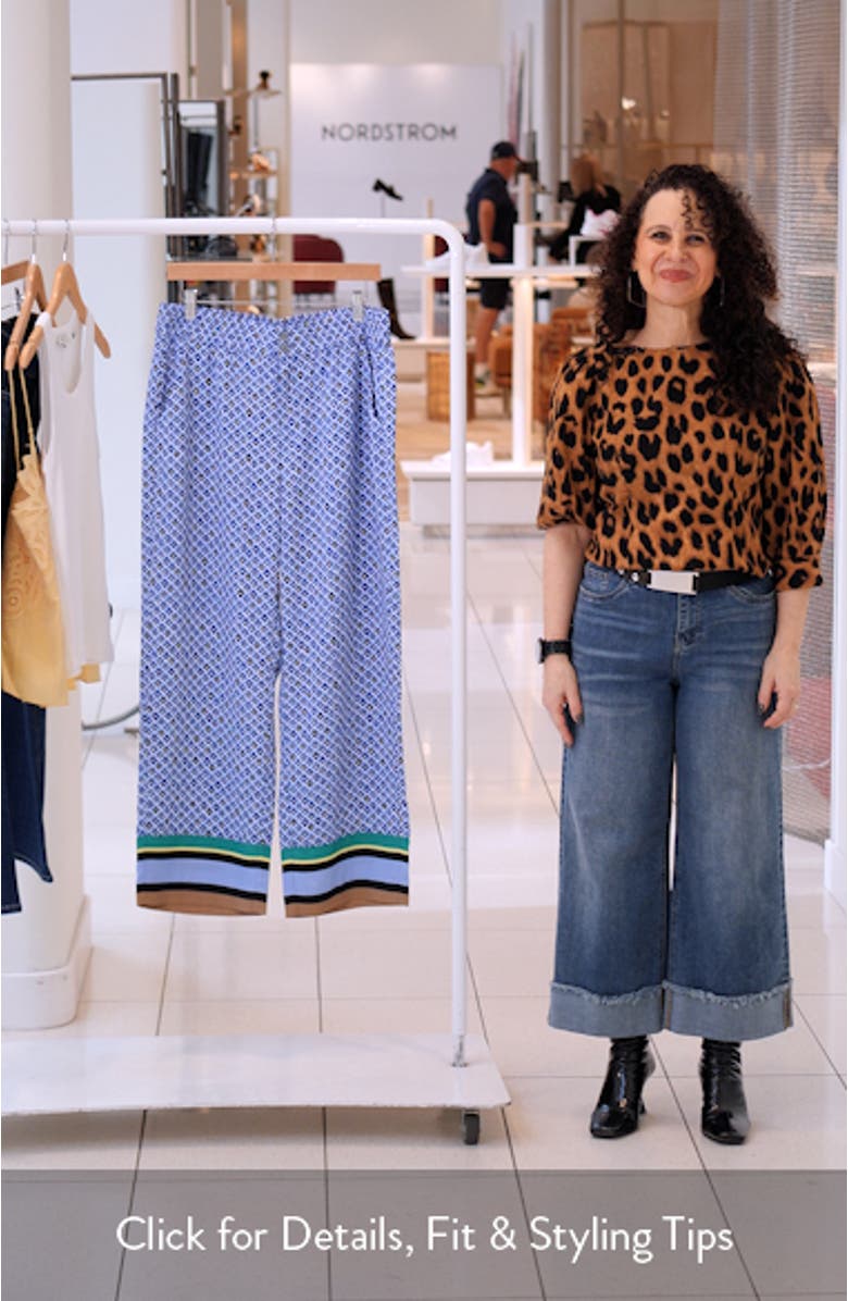 Lenox Mosaic Print Wide Leg Pants, sales video thumbnail