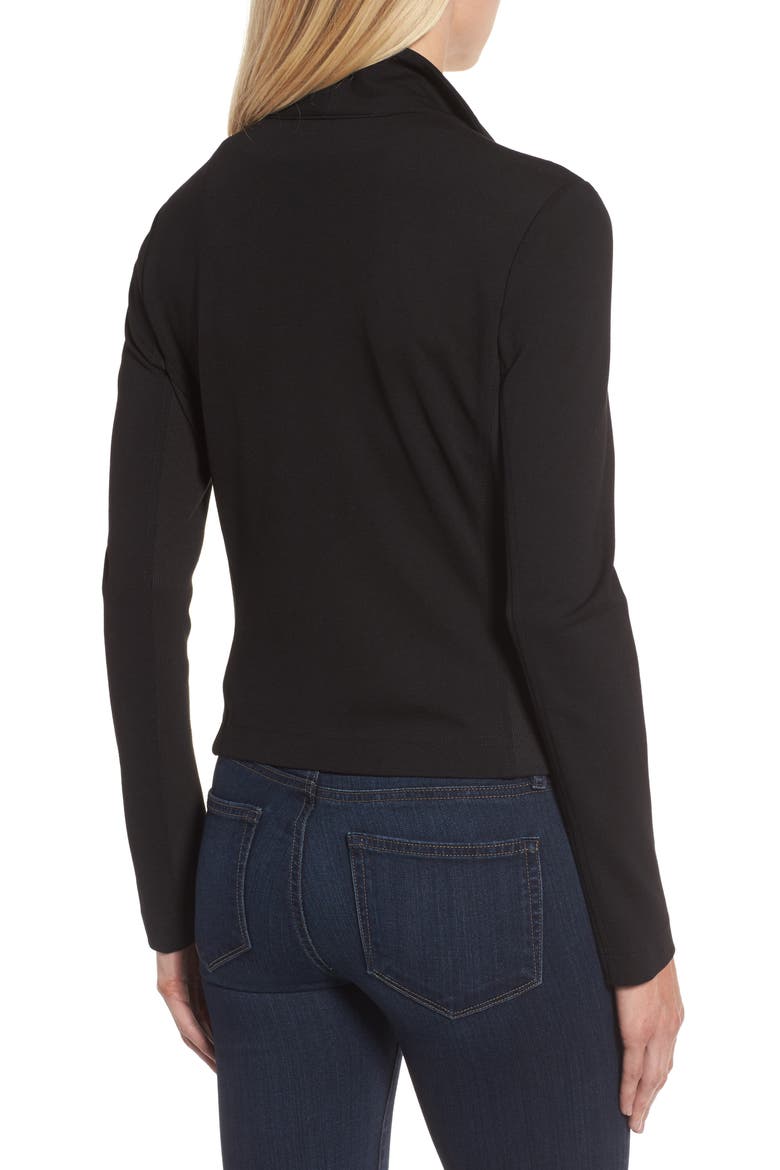 Two by Vince Camuto Ponte Moto Jacket, Alternate, color, RICH BLACK