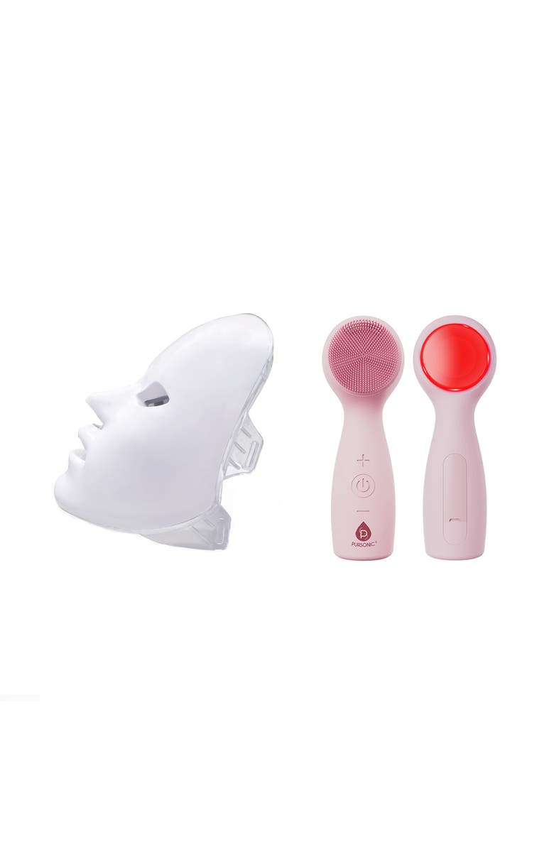 PURSONIC 7-in-1 LED Light Therapy Face Mask & Pursonic 3-in-1 Facial Cleansing Device, Main, color, Multicolor