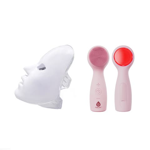 7-in-1 LED Light Therapy Face Mask & Pursonic 3-in-1 Facial Cleansing Device