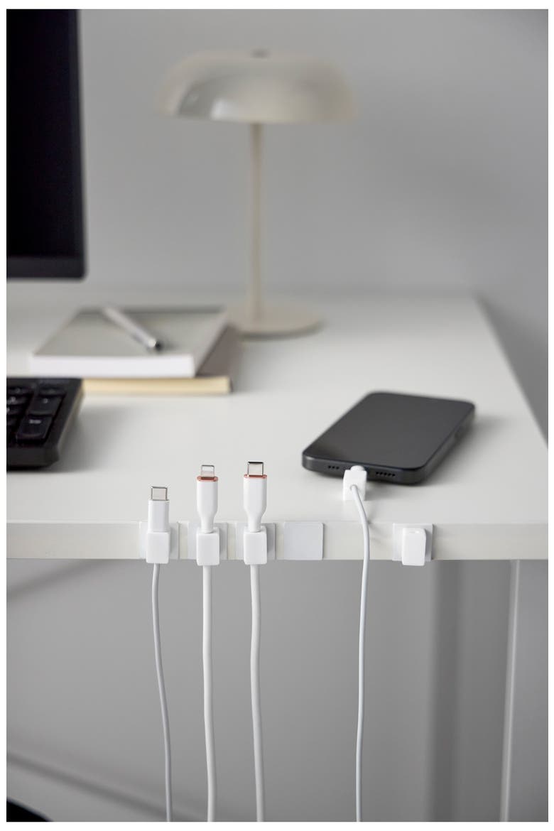 Magnetic Cable Holders, Alternate, color, WHITE