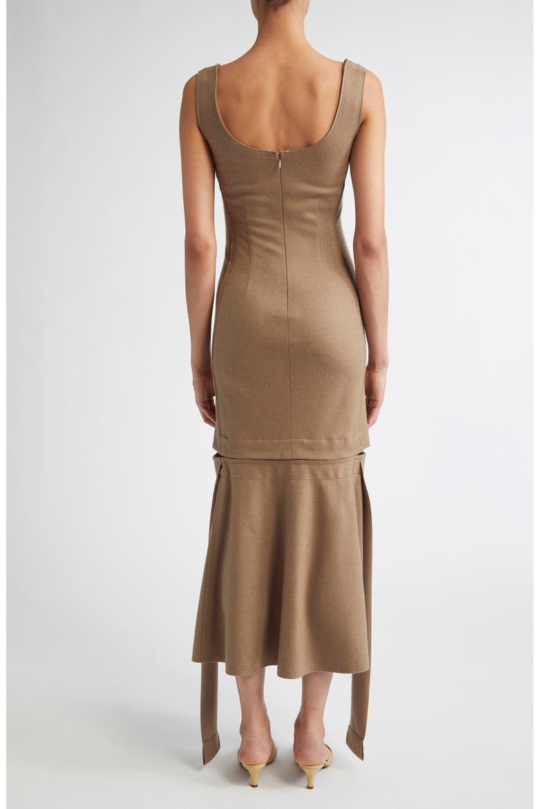 Travel Hook & Eye Cashmere & Cotton Tank Dress, Alternate, color, MUD