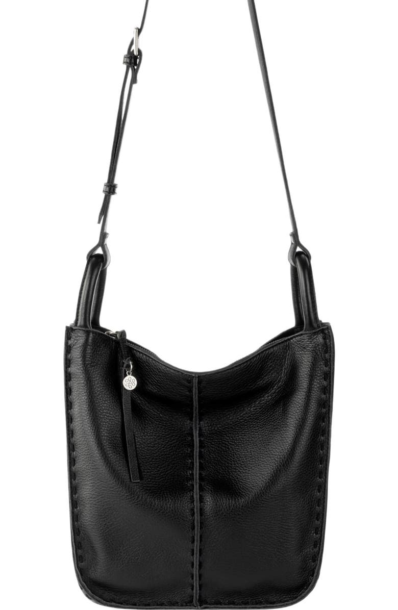 The Sak Los Feliz Crossbody Leather Bag, Alternate, color, Black